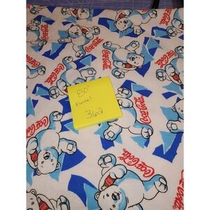 RARE Out of‎ Print Coca Cola Polar Bears Flannel Fabric